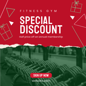 Christmas Fitness Discount Instagram post Image Preview