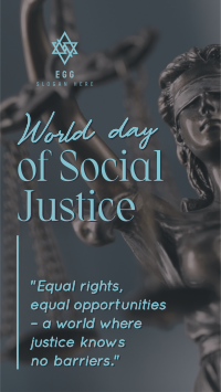 World Social Justice Day Facebook Story Design