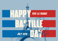 Bastille Day Postcard Image Preview