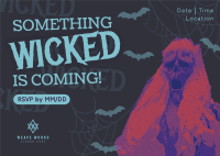 Wicked Halloween Party Postcard Image Preview