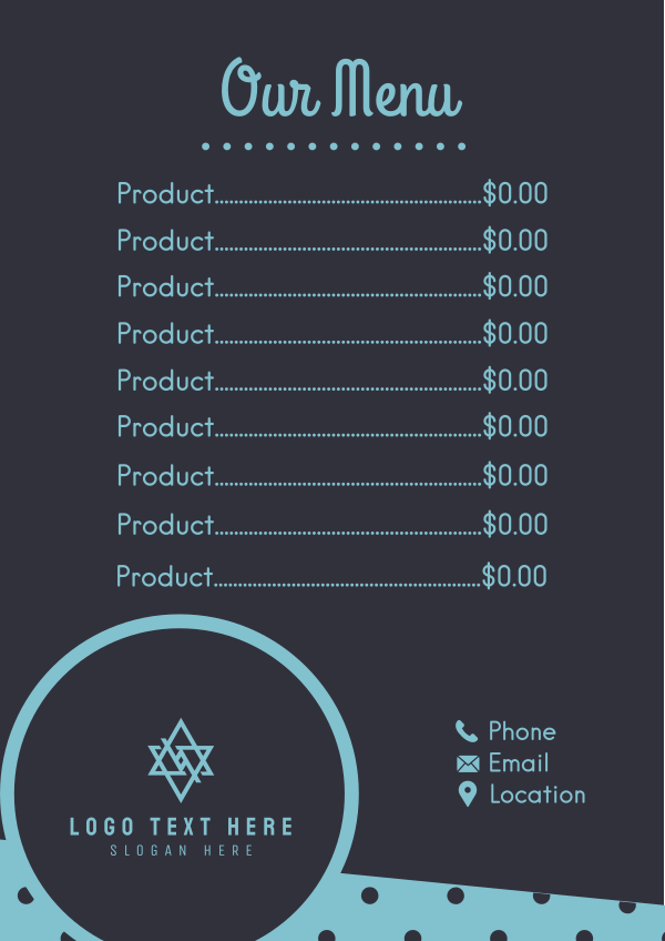 Retro Circle Menu Design