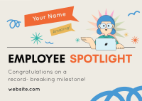 Employee Milestone Spotlight Postcard Image Preview