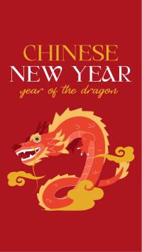 New Year Dragon Facebook Story Design