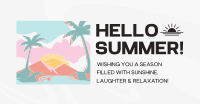 Minimalist Summer Greeting Facebook Ad Design