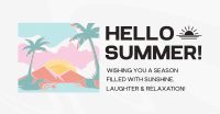 Minimalist Summer Greeting Facebook Ad Image Preview