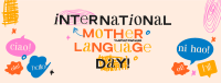 Doodle International Mother Language Day Facebook cover Image Preview