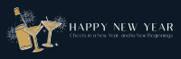 New Year Toast Twitter header (cover) Image Preview