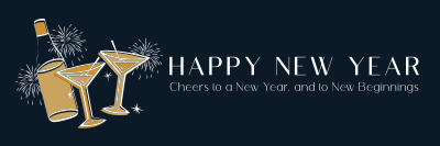 New Year Toast Twitter header (cover) Image Preview