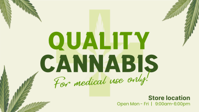 Quality Cannabis Plant Facebook event cover Image Preview