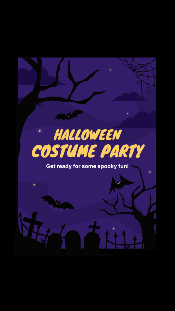 Halloween Party Facebook Story Design Image Preview