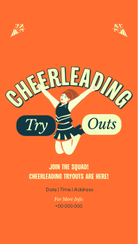 Cheerleading Tryouts Announcement Facebook Story Preview