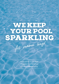 Sparkling Pool Services Poster Design