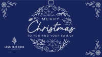 Christmas Ornament Greeting Facebook event cover Image Preview