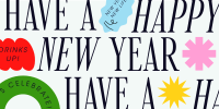 Quirky New Year Greeting Twitter post Image Preview