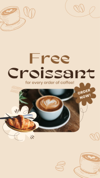 Croissant Coffee Promo Facebook Story Design