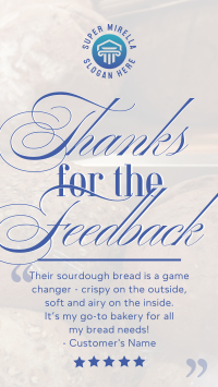 Bread and Pastry Feedback Facebook Story Design