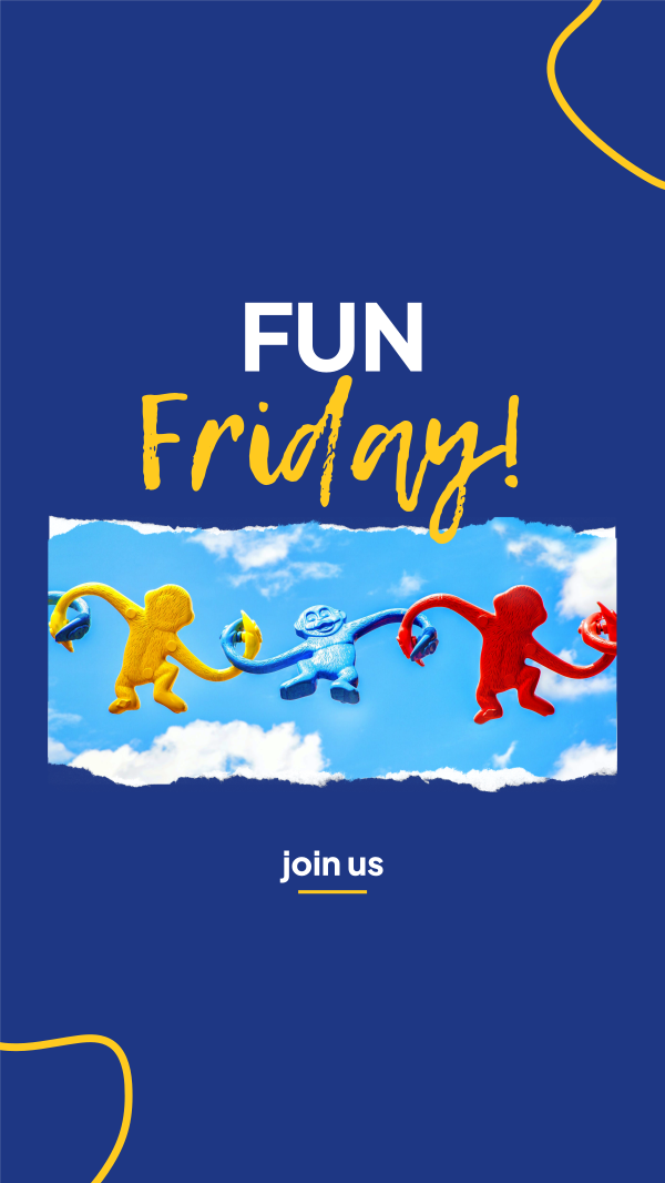 Fun Monkey Friday Instagram Story Design Image Preview