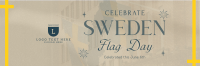 Commemorative Sweden Flag Day Twitter Header Design