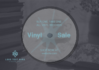 Vinyl Record Sale Postcard Image Preview