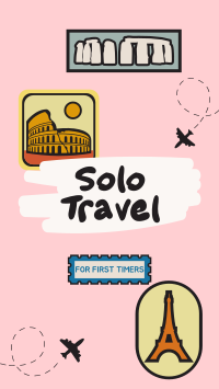Stickers Solo Traveler Facebook story Image Preview