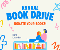 Donate A Book Facebook Post Design