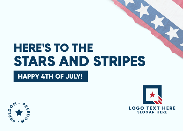 Stars and Stripes Postcard Design Image Preview