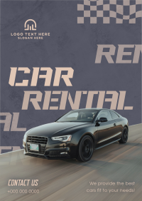 Edgy Car Rental Flyer Image Preview