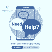 Online Therapy Consultation Linkedin Post Image Preview