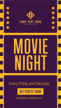 Movie Night Strip Facebook Story Design