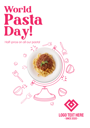 Globe Pasta Flyer Image Preview