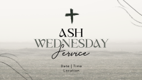 Minimalist Ash Wednesday Facebook Event Cover Image Preview