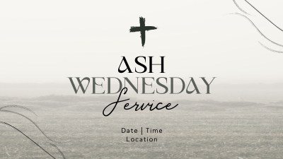 Minimalist Ash Wednesday Facebook event cover Image Preview