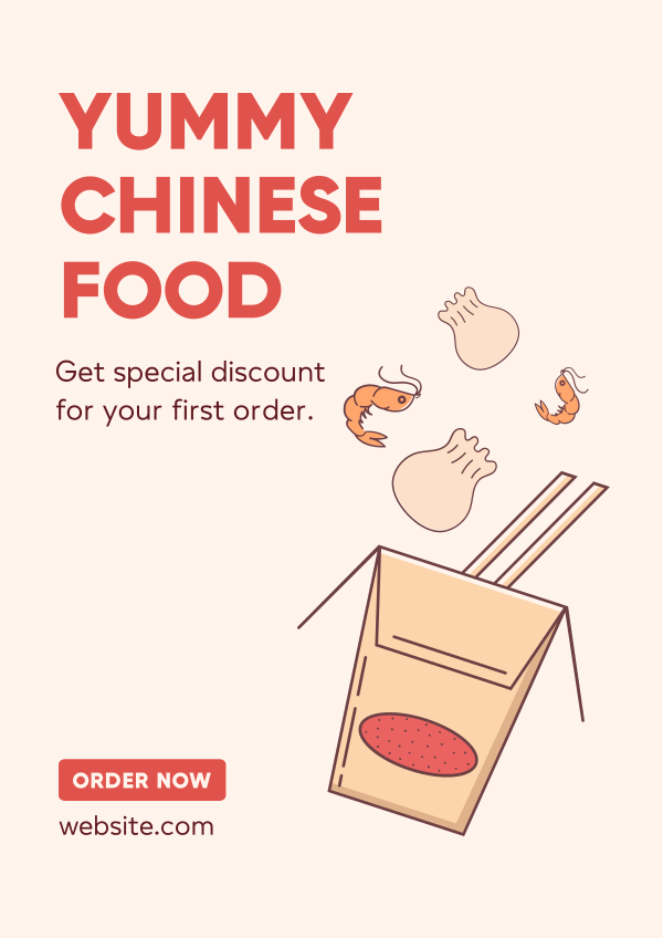 Asian Food Delivery Flyer Design