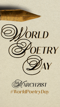 World Poetry Day Pen Facebook story Image Preview