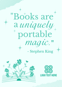 Book Magic Quote Flyer Design