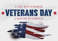 Grunge Veterans Day Postcard Design