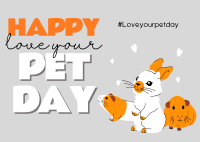 Happy Pet Day Postcard Design