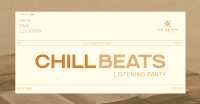 Minimal Chill Music Listening Party Facebook ad Image Preview