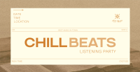 Minimal Chill Music Listening Party Facebook Ad Image Preview