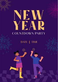 Dance Party Countdown Flyer Design