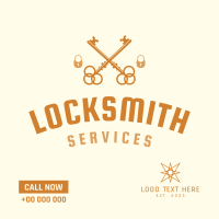 Locksmith Emblem Instagram Post Design