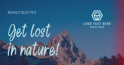 Get Lost In Nature Facebook ad Image Preview