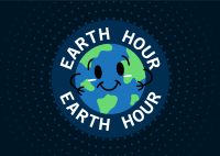 Earth Hour Postcard Design