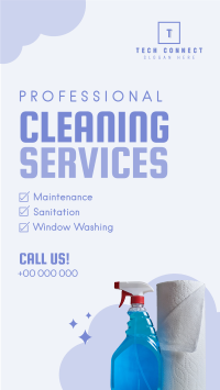 Professional Cleaning Services Facebook Story Design