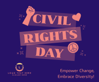Bold Civil Rights Day Stickers Facebook Post Design