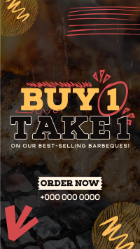 Buy 1 Take 1 Barbeque Facebook Story Design