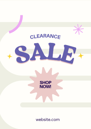 Cute Y2K Clearance Sale Flyer Image Preview