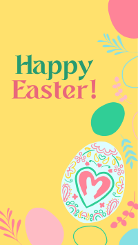 Eggs and Flowers Easter Greeting YouTube Short Design