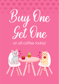 Pet Cafe Valentine Flyer Image Preview