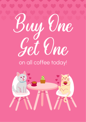 Pet Cafe Valentine Flyer Image Preview